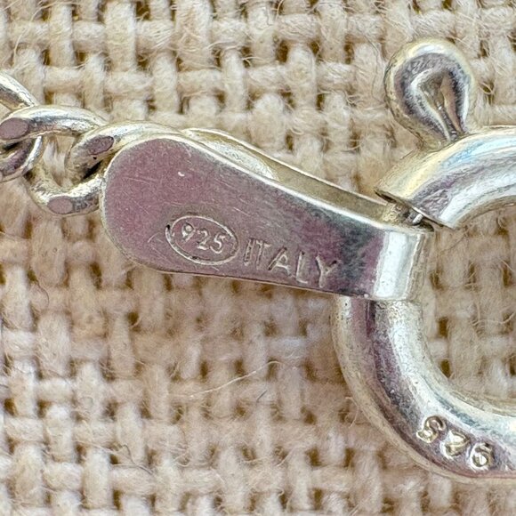 VTG Sterling Silver 925 Hieroglyphic Pendant Chain Necklace Size 26" Length - Picture 11 of 15